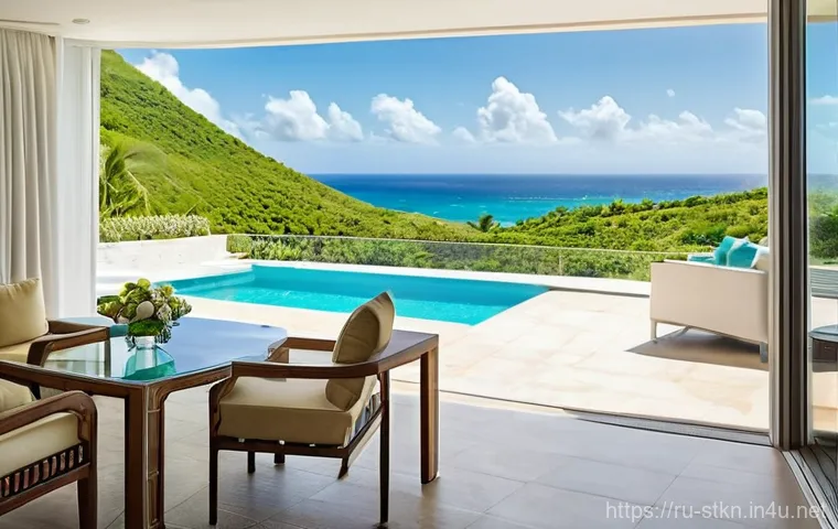 세인트키츠 네비스 부동산 투자 - **Prompt for Resort Apartments:**
"A vibrant, modern resort apartment in St. Kitts and Nevis, fe...
