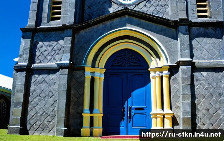 세인트키츠 네비스 역사적인 교회 - **St. George's Cathedral, Basseterre, St. Kitts - Architectural Resilience:**
A majestic wide sh...